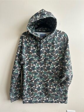 Burlebo Men’s Fleece Hoodie Classic Deer Camo Hunting Pullover M